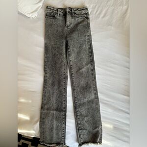 Kendall + Kylie black acid wash high rise  straight jeans size 0/24